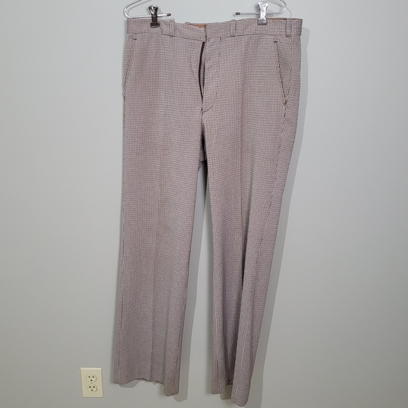 Vintage Brown houndstooth 70s pants - Picture 1 of 9